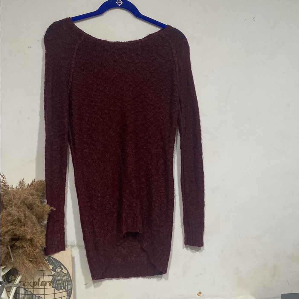 Charlotte Russe Red Off-the-Shoulder Sweater